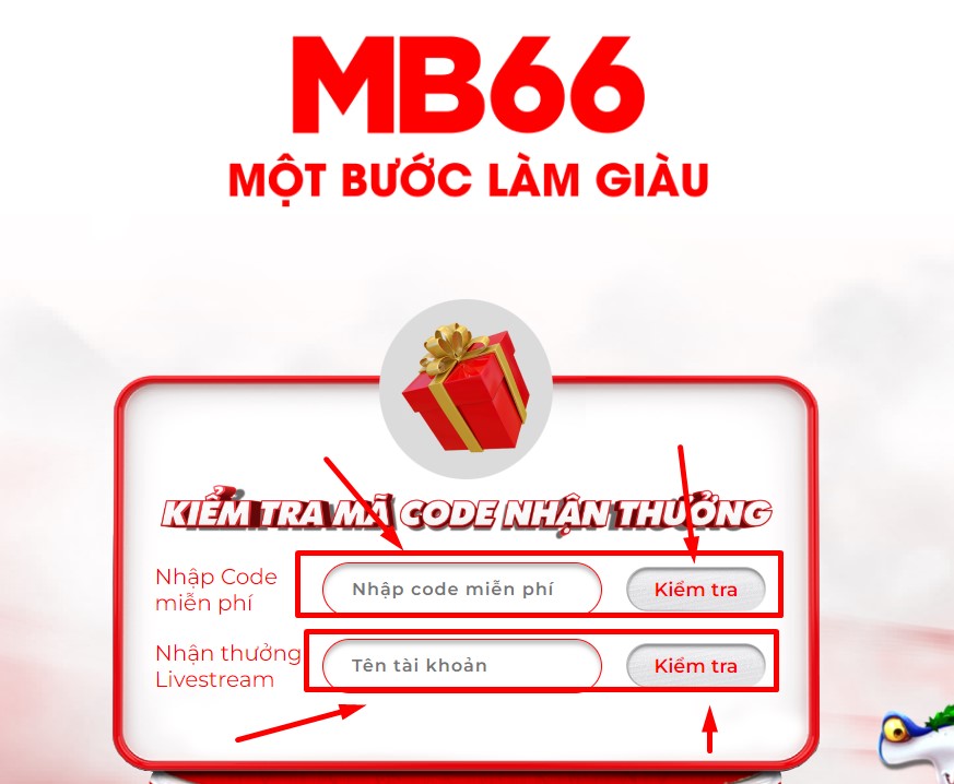 Hướng Dẫn Cách Nhận Code Khuyến Mãi MB66 Rinh Quà Về Túi 3 Nhập code và kiểm tra mã xem đã hợp lệ chưa để tiến hành nhận thưởng